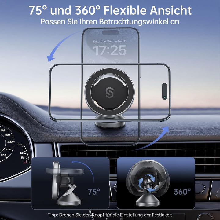 SYNCWIRE Handyhalterung Auto für MagSafe Autohalterung Starke Magneten Auto Handyhalterung Magnetisc