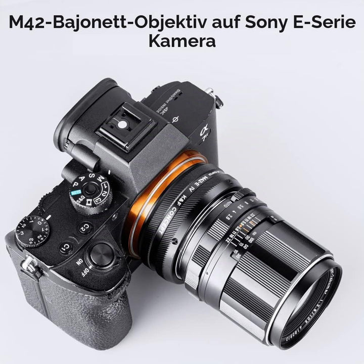 K&amp;F Concept Lens Mount Adapter M42-NEX IV Manueller Fokus Kompatibel mit M42 Objektiv und Sony E Mou