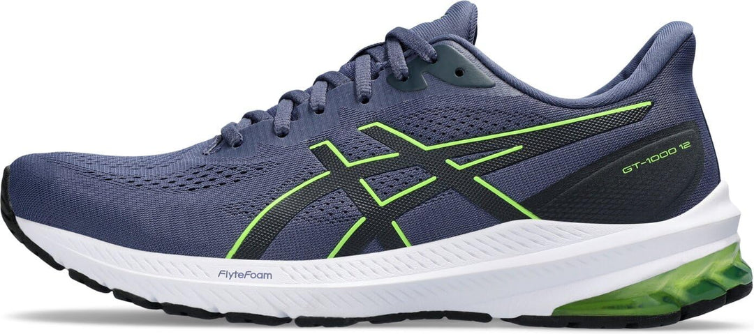 ASICS Herren Gt-1000 12 Sneaker 39.5 EU Thunder Blue Electric Lime, 39.5 EU Thunder Blue Electric Li