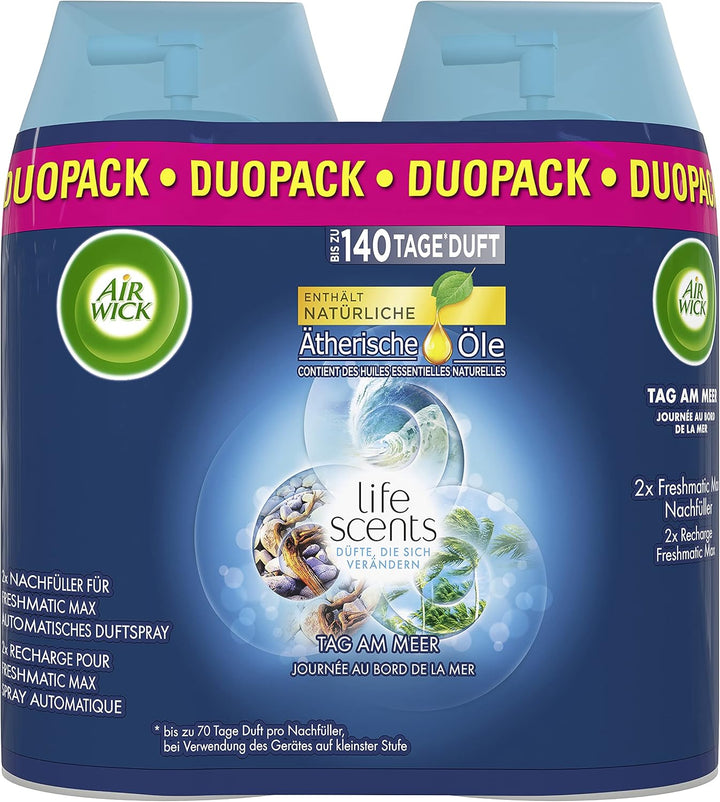 Air Wick Freshmatic Max Raumspray – Nachfüller für den Air Wick Freshmatic Max – Duft: Tag am Meer –
