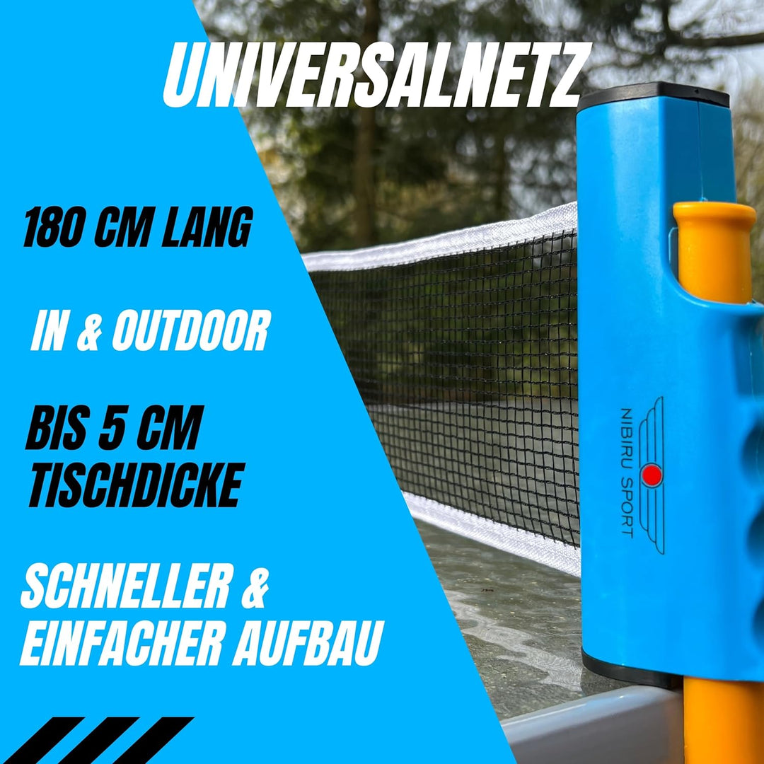 Tischtennisset mit Netz für jeden Tisch [Ideal für 2 Spieler] Tischtennis Set bestehend aus 2 Tischt