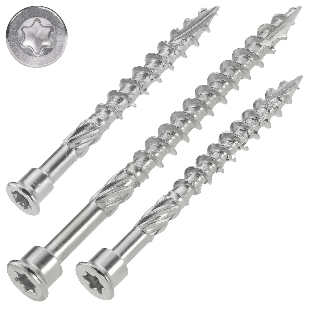 Terrassenschraube mit Zylinderkopf 4,0 x 40 mm, Edelstahl gehärtet - Stanzkopf Fassadenschraube mit