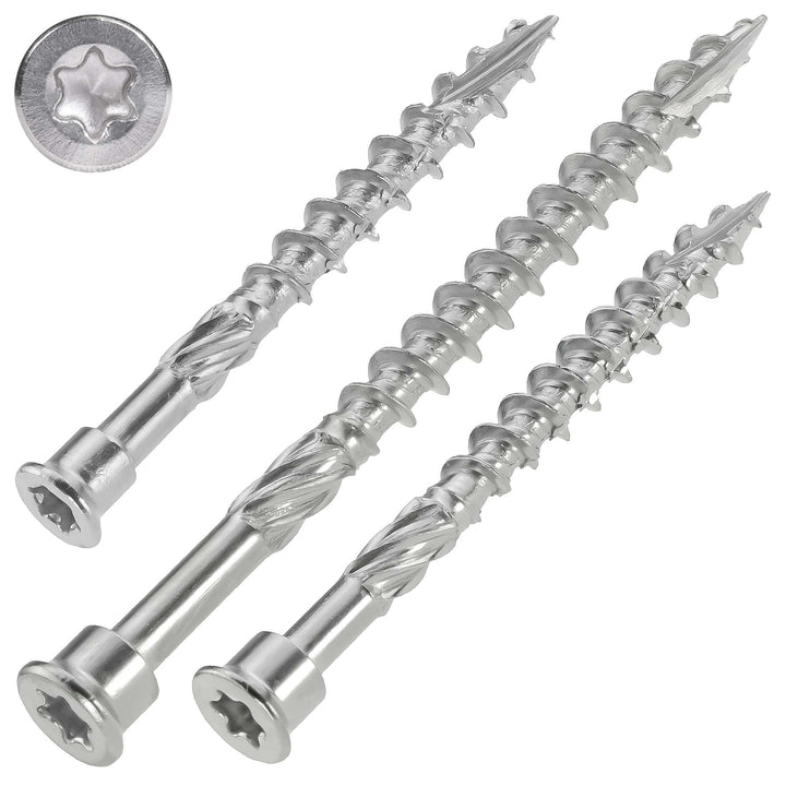 Terrassenschraube mit Zylinderkopf 4,0 x 40 mm, Edelstahl gehärtet - Stanzkopf Fassadenschraube mit