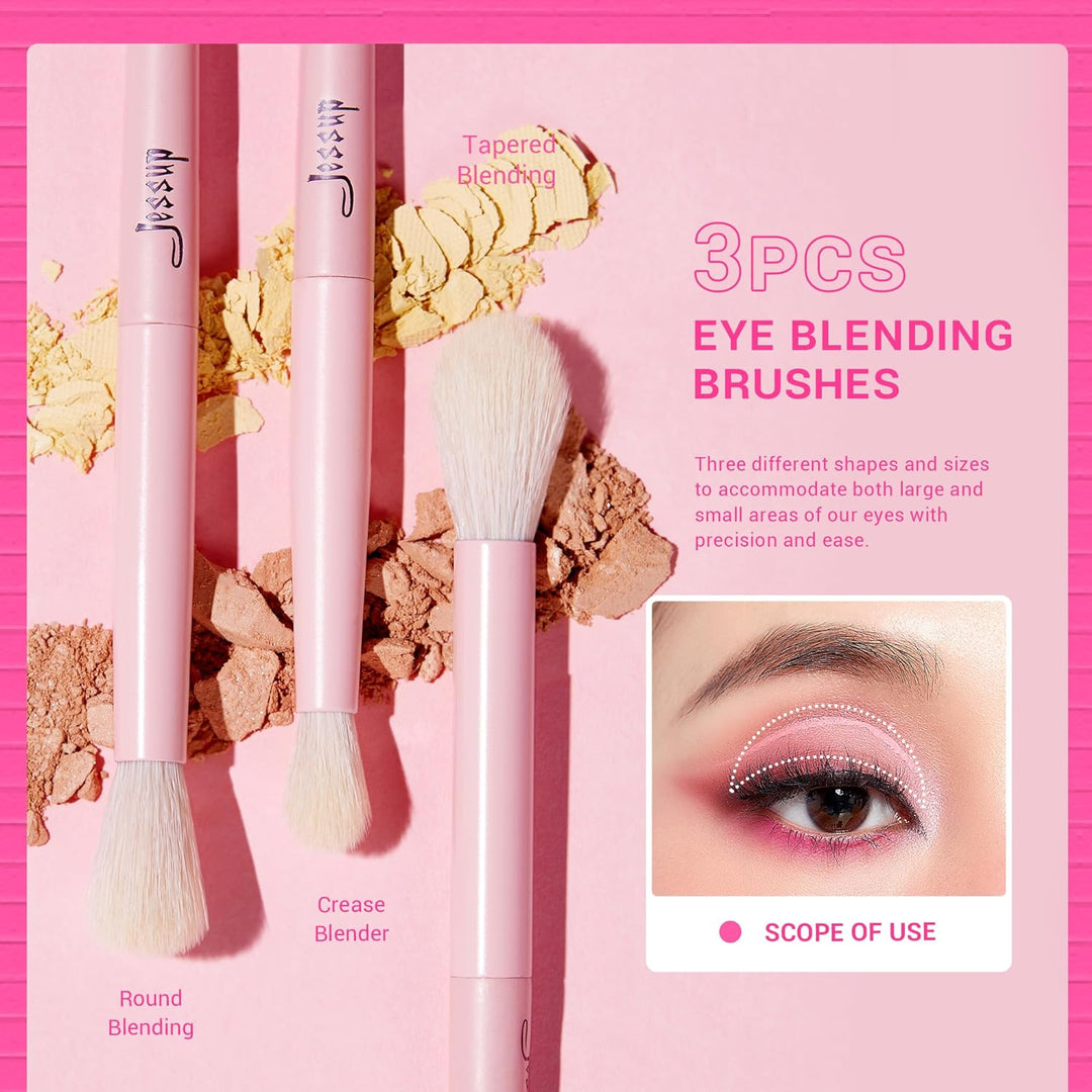 Jessup Pinselset Makeup Augenpinsel Lidschattenpinsel Lidschatten Pinsel Set 10tlg rosa Augen Make u