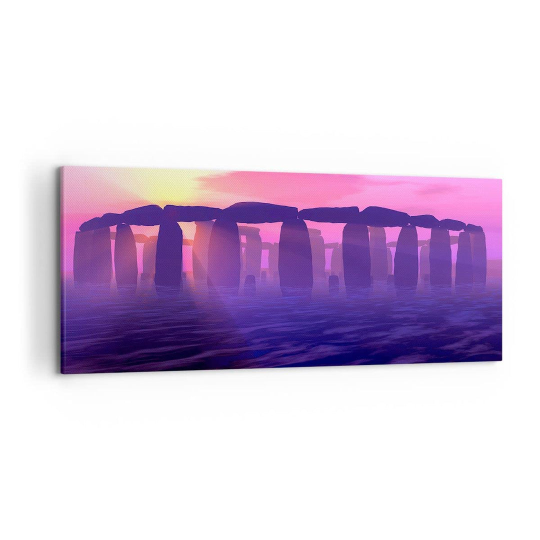 Wandbilder Dekoration Wohnzimmer Stonehenge Kreis Geheimnis Geschichte Bilder auf Leinwand 120x50cm