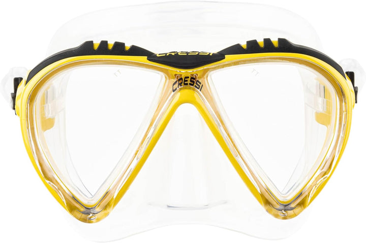 Cressi Tauchmaske Lince Low Volume Made In Italy Gelb, Gelb