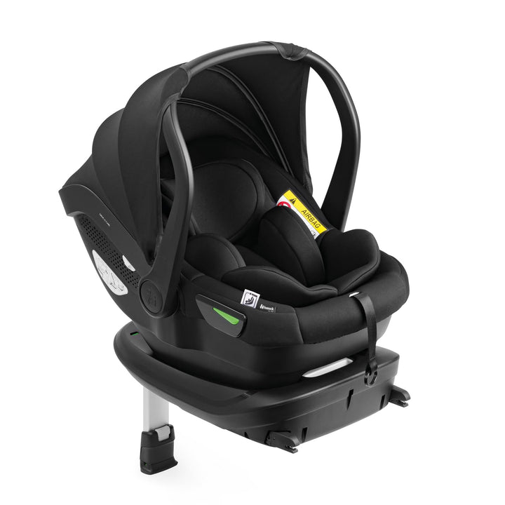 hauck Drive N Care Set, Schwarz - i-Size Babyschale mit Isofix Basisstation für Babys ab Geburt mit