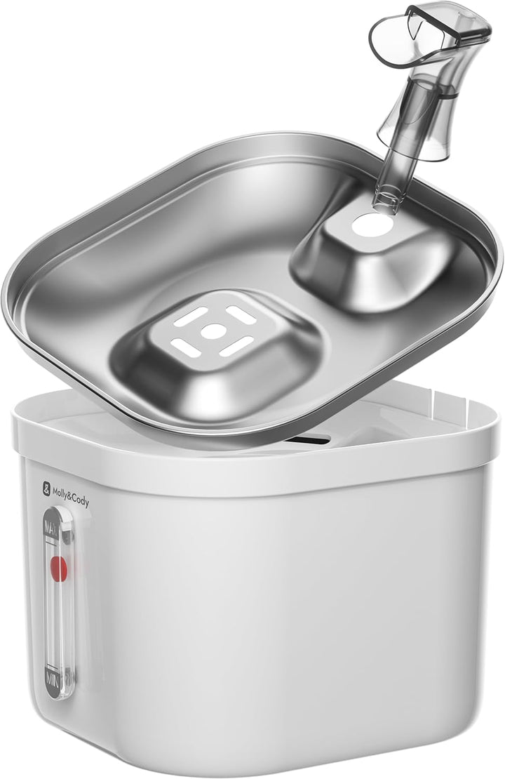 Molly&Cody Spring Trinkbrunnen für Katzen & Hunde (2L Wasserkapazität, automatischer Wasserspender,