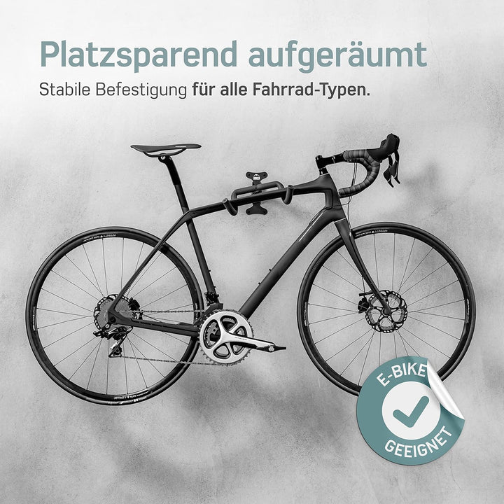 Borgen Fahrrad Wandhalterung I Fahrradhalter - Winkel und Wandabstand einstellbar bis 20 kg, klappba