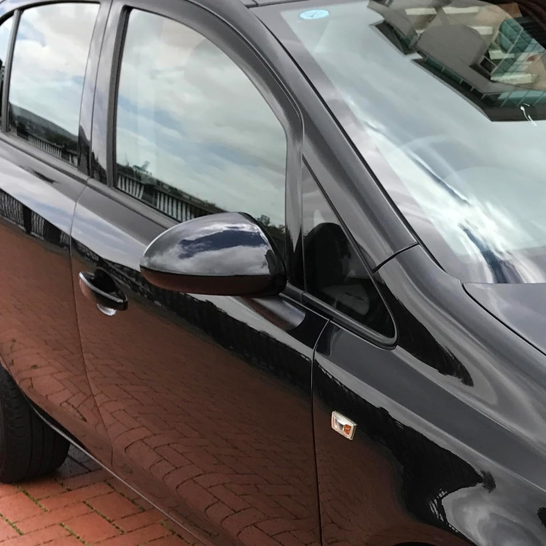 KYYET Rückspiegel-Abdeckkappe für Seitentür, kompatibel mit Corsa D 2006–2014 & Corsa E 2014–2019 (g