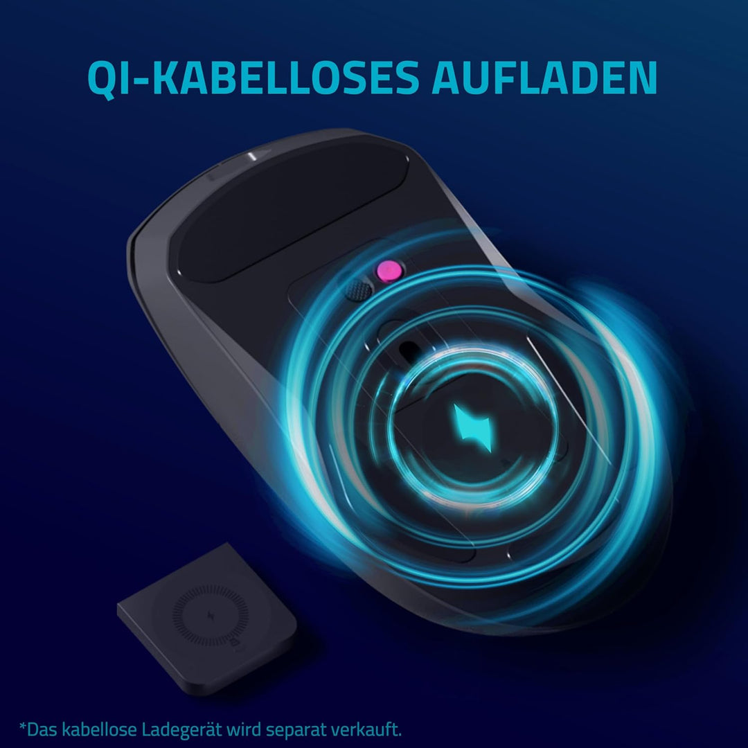 Rapoo VT9PRO kabellose 2,4 GHz High-Performance Gaming-Maus mit 26000 DPI optischem Sensor, 50 G Bes
