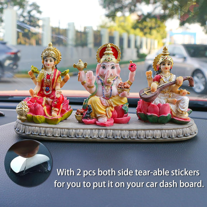 Indien Laxmi Ganesh Saraswati Statue – 9,9 cm H indischer Gott Lakshmi Ganesha Saraswati Idol Figur