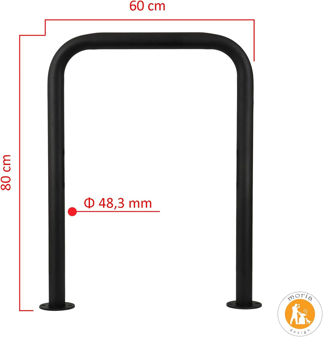MORIA DESIGN Fahrradständer Boden - 80 x 60 cm Bodenparker für 2 Fahrräder - stabiler Fahrradständer