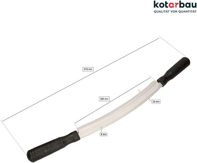 KOTARBAU® Geschmiedetes Zugmesser 61 cm mit gebogener Klinge 30 cm Wagnermesser Ziehmesser für Holz