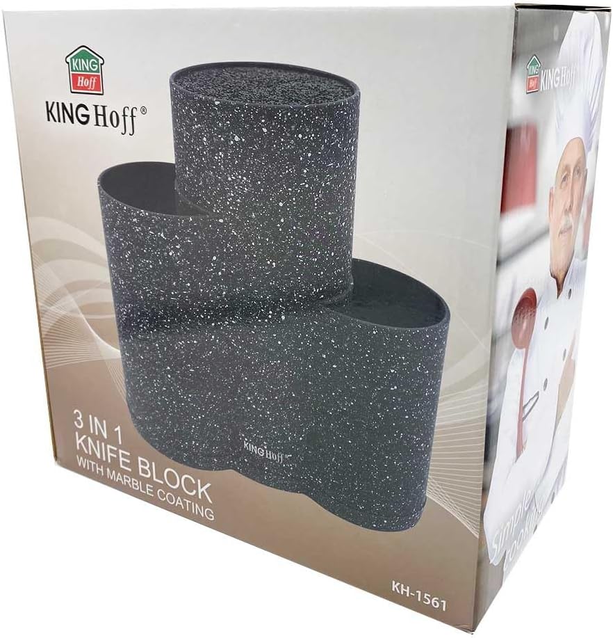 3 in 1 Universeller Messerständer KINGHOFF (Schwarz), Schwarz