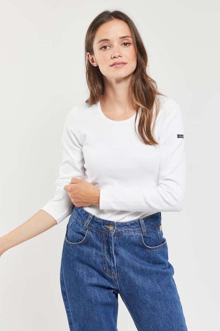 Armor Lux Damen Annaïg Pullover, weiss, 36