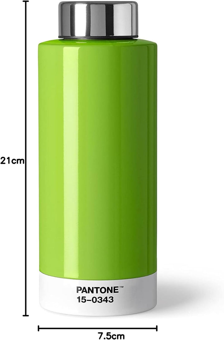 PANTONE Trinkflasche, doppelwandiger rostfreier Edelstahl mit Thermo-Funktion, auslaufsicher, 500 ml