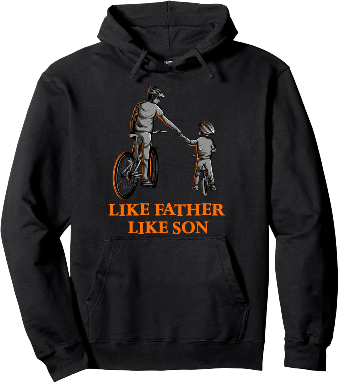 Fahrradfahrer Vater und Sohn Fahrrad fahren Papa und Junge Geschenkidee Pullover Hoodie
