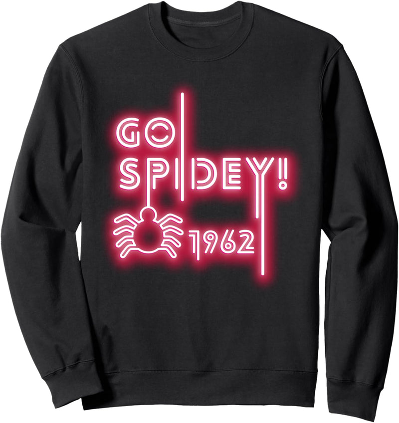 Marvel Spider-Man Go Spidey 1962 Neon Logo Sweatshirt