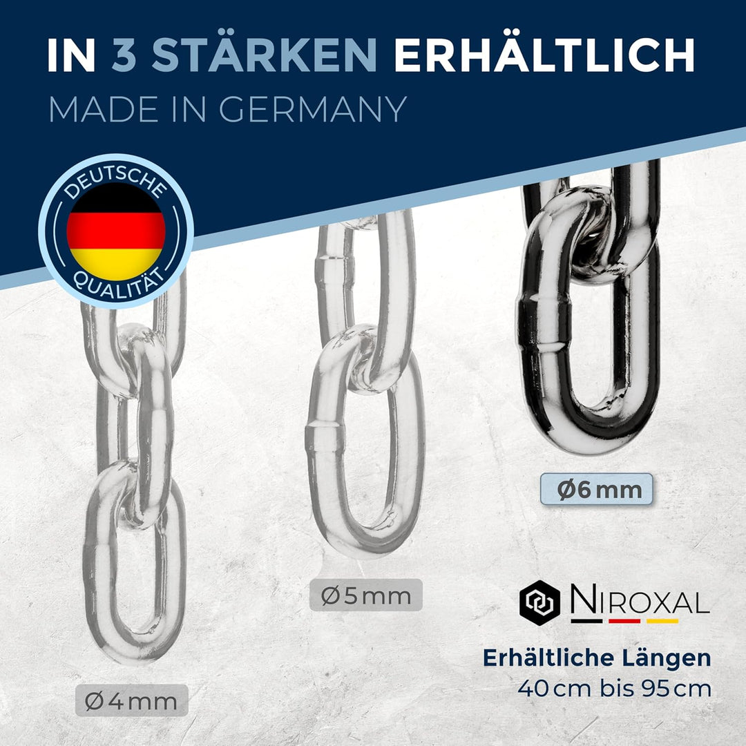 Kombikette für Hunde mit Halsumfang 36-41cm aus Edelstahl V4A Hundekette mit Zugstop Kettenhalsband