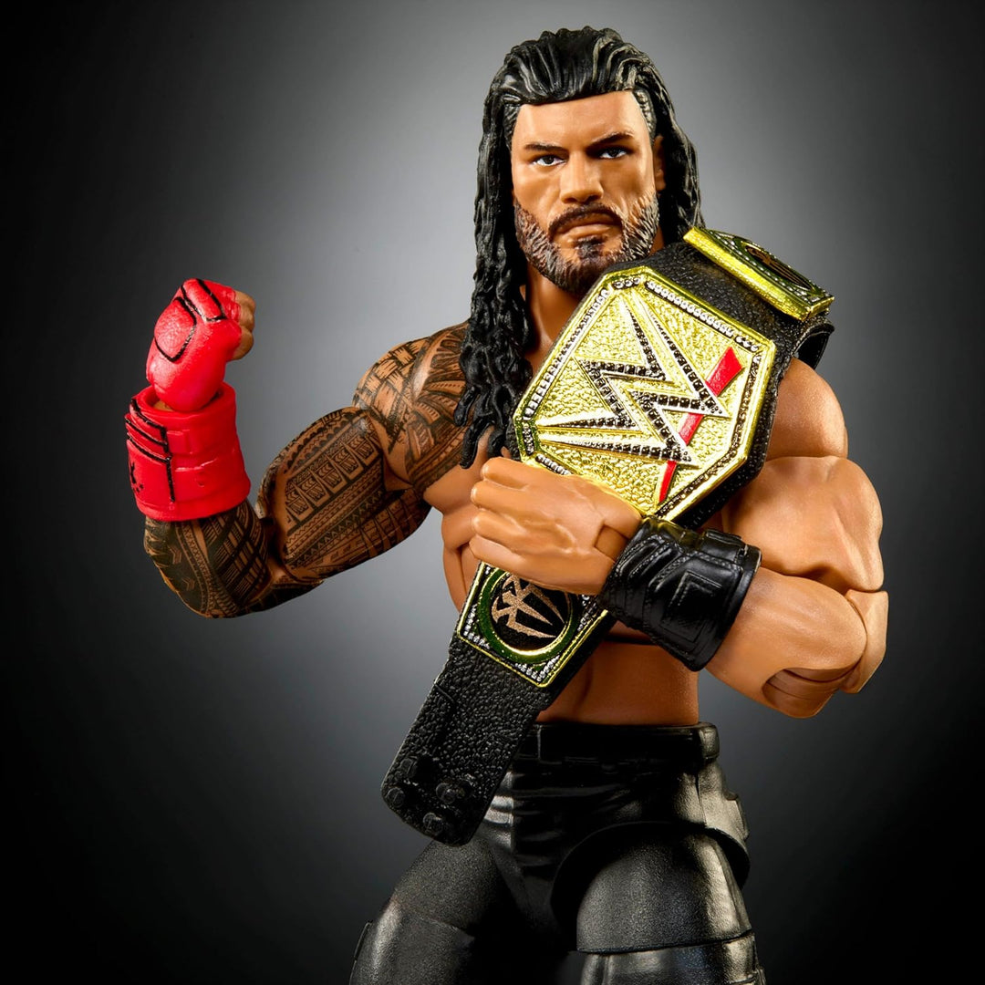 Mattel WWE Elite Actionfigur & Zubehör, 15,2 cm grosses Sammlerstück Roman Reigns mit 25 Artikulatio