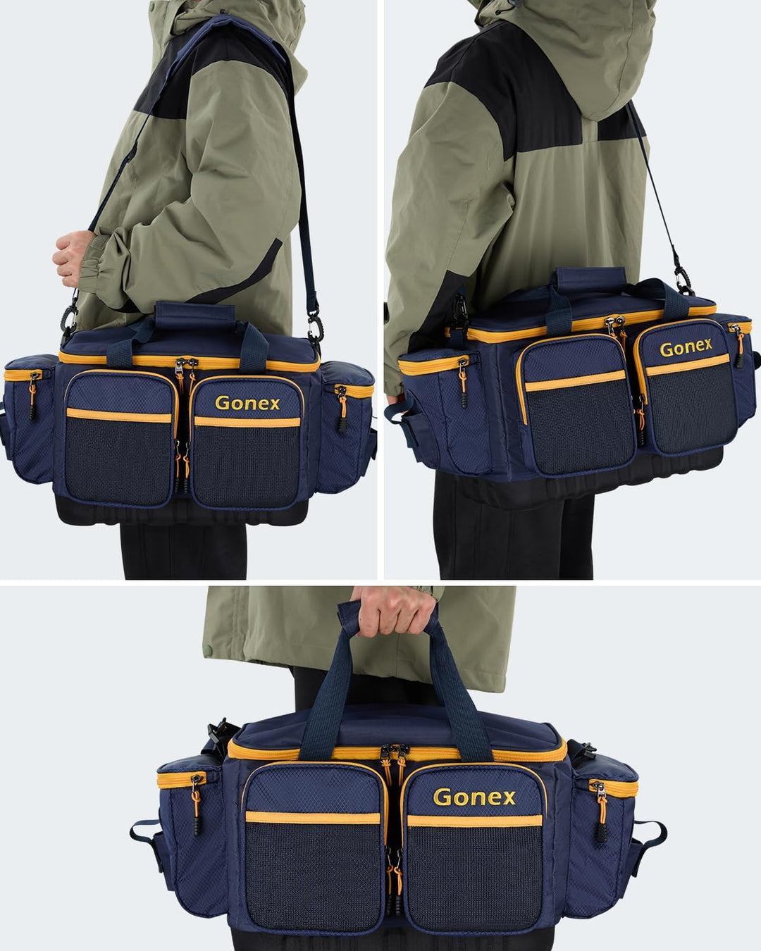 Gonex Angeltasche, Wasserabweisende Aufbewahrungstasche aus Polyestermaterial mit gepolstertem Schul