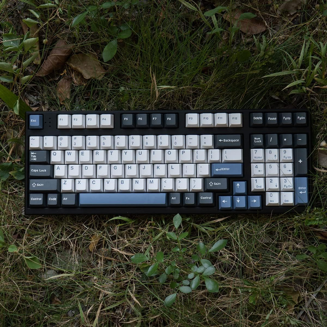 Arctic Blue White Tastenkappen Komplettset 173 Tasten Cherry Profile Doubleshot Custom Keycaps für C
