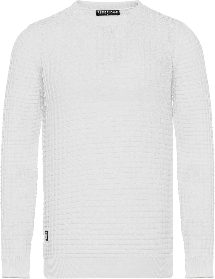 Red Bridge Herren Strickpullover Pullover, Weiss