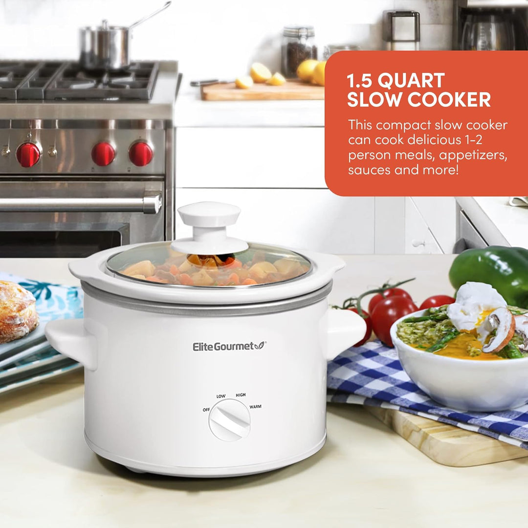 Elite Gourmet MST-250XW# Keramik-Schongarer, elektrisch, mit einstellbarer Temperatur, für Vorspeise