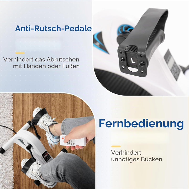 Sitzfahrrad mit 6 Stützstufen - elektrisch oder manuell angetrieben - Bürofahrrad - für Arme und Bei