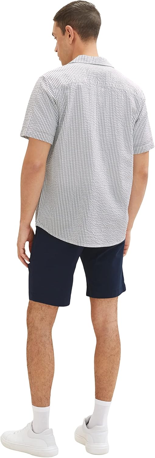 TOM TAILOR Herren Slim Chino Bermuda Shorts mit Stretch 28 10668 - Sky Captain Blue, 28 10668 - Sky