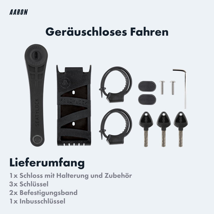 AARON Premium Fahrradschloss - sicheres Faltschloss Stufe 18, patentiertes Hochsicherheitsschloss mi