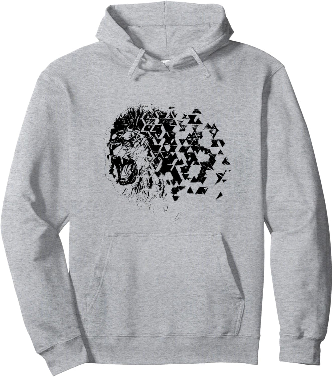 Löwenkopf Löwen Motiv Löwe Tiermotiv Raubkatze Katzen Design Pullover Hoodie