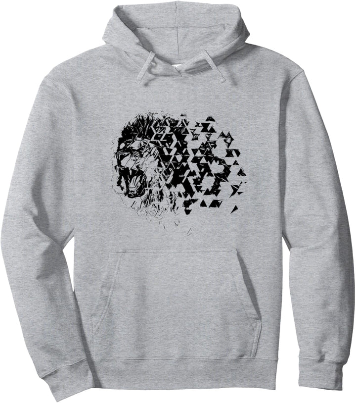 Löwenkopf Löwen Motiv Löwe Tiermotiv Raubkatze Katzen Design Pullover Hoodie