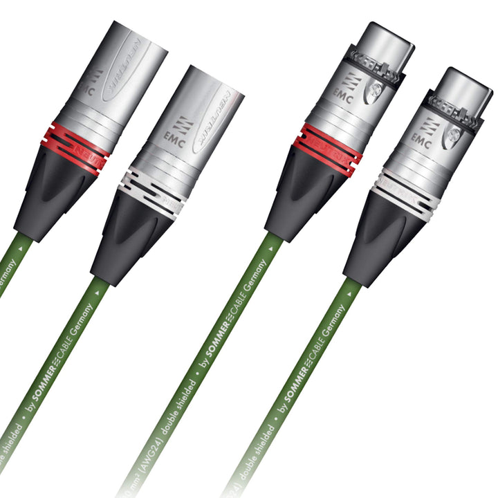HICON 50cm XLR NF- Phonokabel Albedo 2x 0,20mm² OFC Neutrik EMC-Spezial-XLR Stecker High End Kabel P