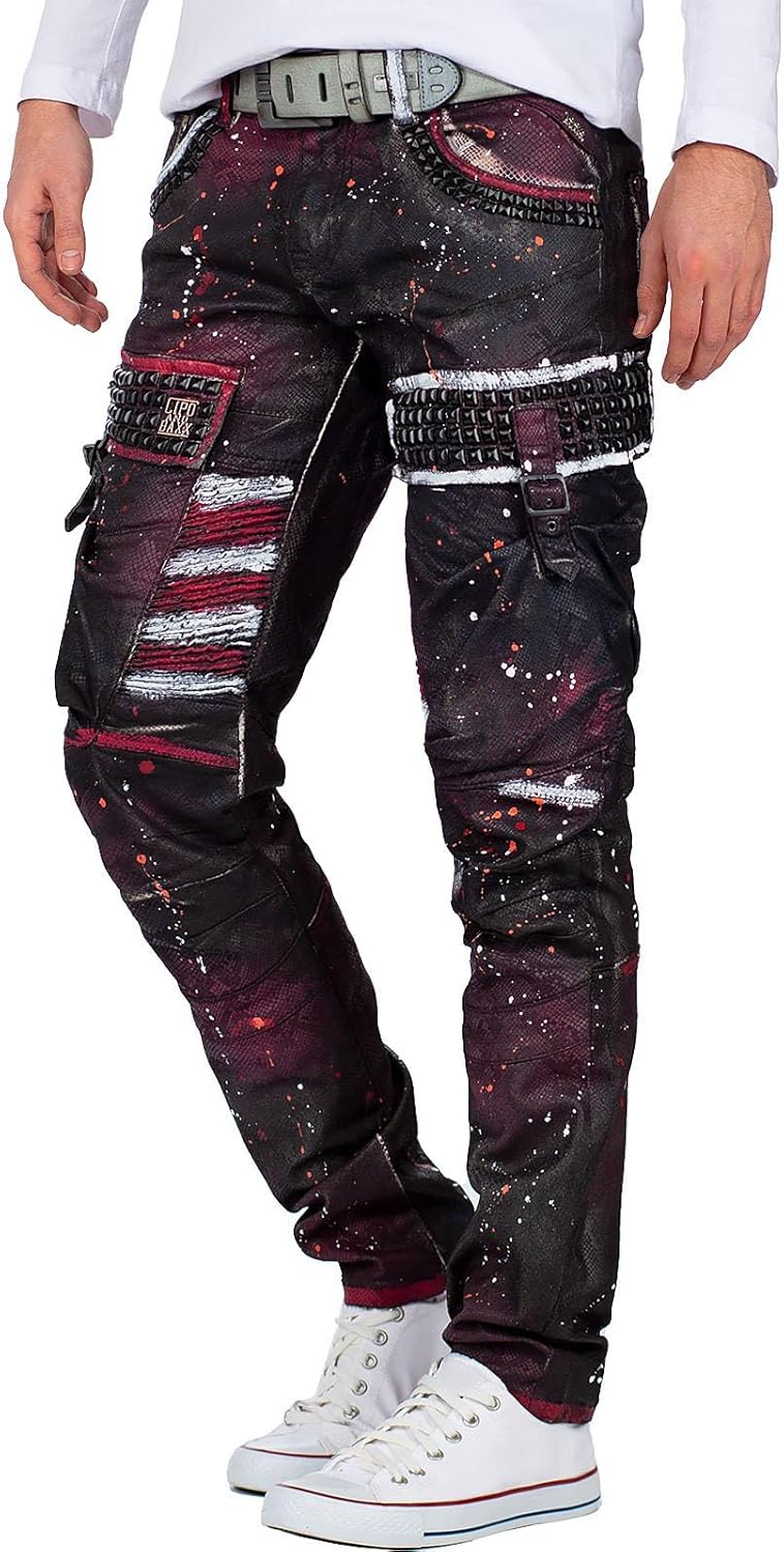 Cipo & Baxx Herren Jeans – Stylische Denim-Mode mit einzigartigem Design, Slim-Fit & Regular-Fit, Bi