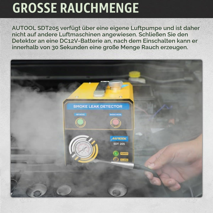 Autool SDT205 Auto-Rauchmaschinen-Lecksucher mit Zwei Modi, EVAP-System Kraftstoffleitungs-Leckagete