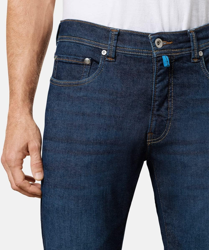 Pierre Cardin Lyon Future Flex Herren Jeans 30W / 34L Dark Blue Used Buffies, 30W / 34L Dark Blue Us
