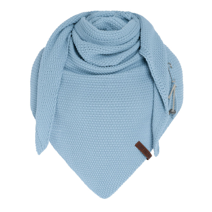 KNIT FACTORY - Dreiecksschal Coco - Damen Strickschal mit Wolle - Umschlagtuch für den Herbst und Wi