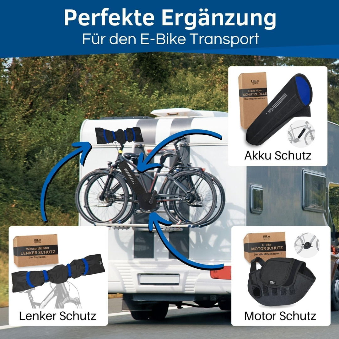 HiLo sports E-Bike Akku Schutzhülle - [Für 28-42 cm Rahmenumfang] - Thermoschutzhülle fürs E Bike -