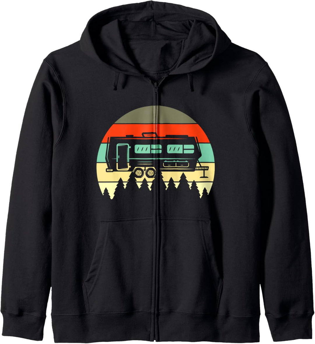 Retro Sunset Camping Freizeitfahrzeug RV Geschenk Kapuzenjacke