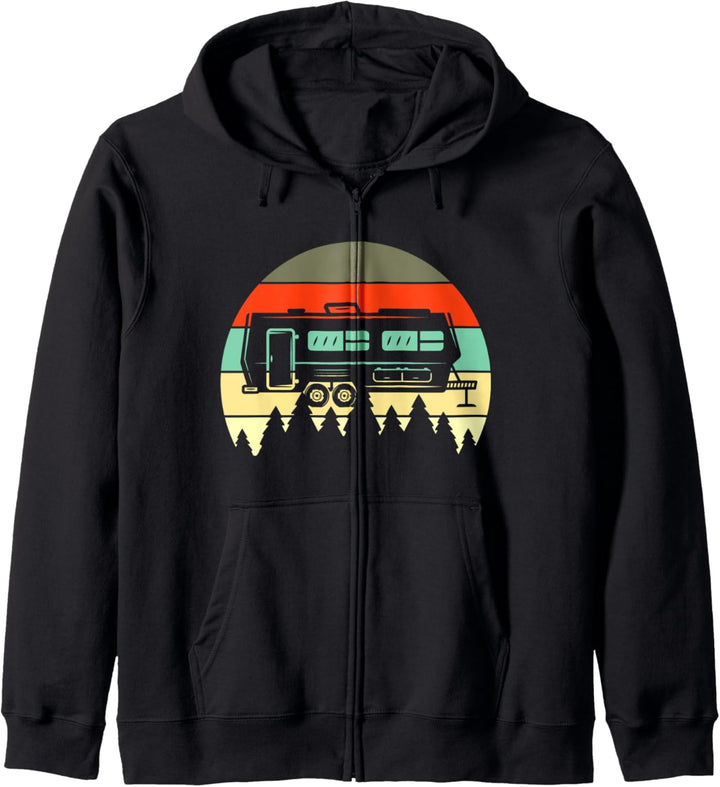 Retro Sunset Camping Freizeitfahrzeug RV Geschenk Kapuzenjacke
