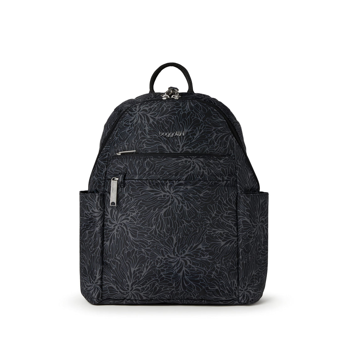 Baggallini Damen Securtex Anti-Diebstahl-Urlaubsrucksack Einheitsgrösse Midnight Blossom, Einheitsgr