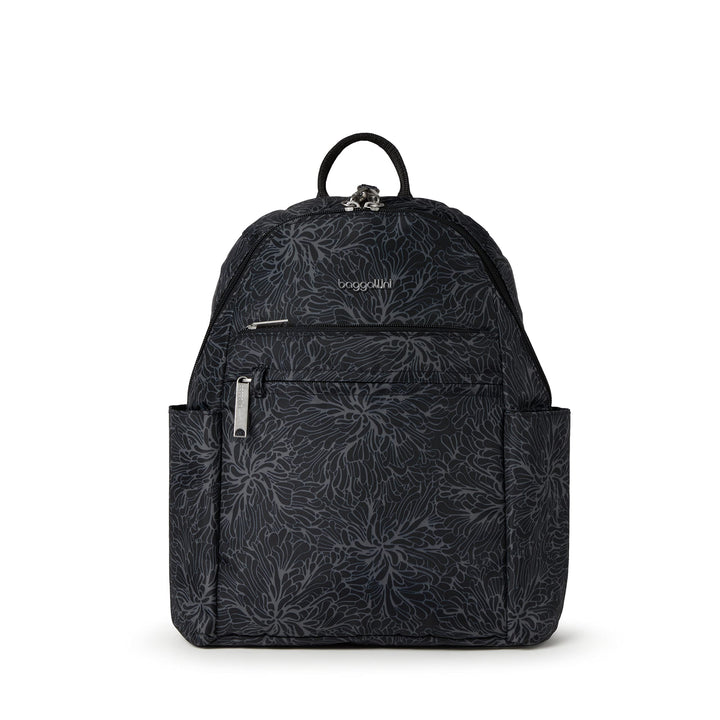 Baggallini Damen Securtex Anti-Diebstahl-Urlaubsrucksack Einheitsgrösse Midnight Blossom, Einheitsgr
