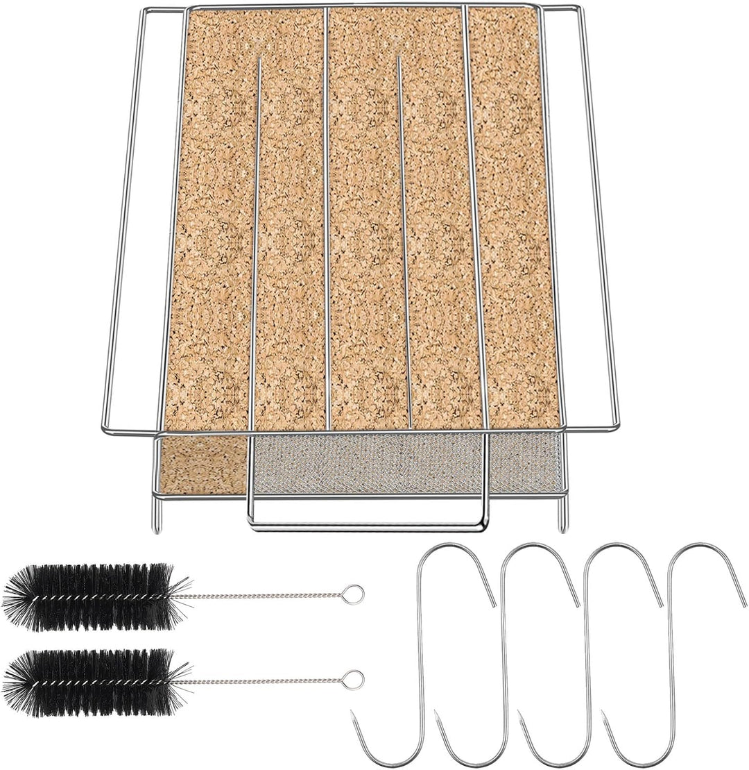 TANiCE Kaltrauchgenerator Edelstahl mit Griffen für Kalträuchern Räucherofen Kugelgrill Smoker Food