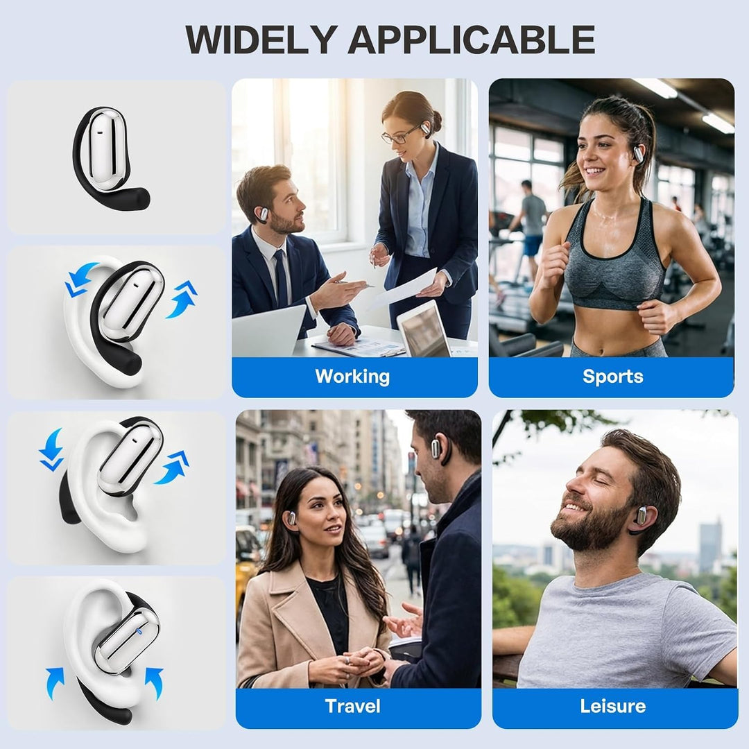 Übersetzungskopfhörer 198 Sprachen, KI-Echtzeitübersetzung, Bluetooth 6.1 | Open-Ear 4-in-1 mit App