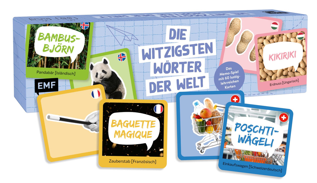 Memo-Spiel: Die witzigsten Wörter der Welt: Lustiges und lehrreiches Spiel für Sprachverliebte und R