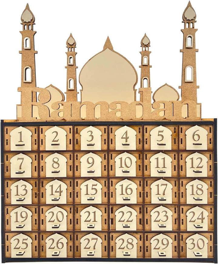 Ramadan Kalender, DIY Ramadankalender aus Holz (MDF), Ramadan Geschenk für Kinder, Ramadankalender z