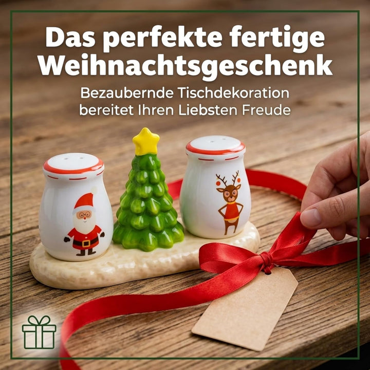 MIJOMA Salz- & Pfefferstreuer Set - Stilvolles Porzellandesign, Lebensmittelecht, Einfach zu Befülle