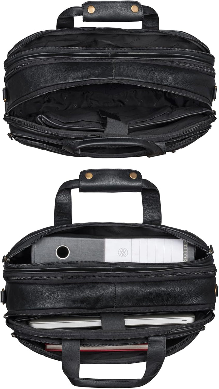 STILORD Knut Moderne Aktentasche Leder im Vintage Design Bürotasche Damen Office Bag Männer Aktentas